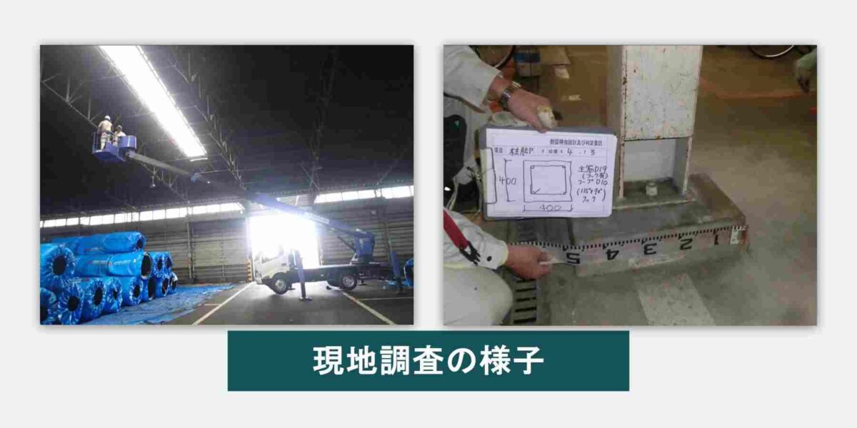 幹構造設計による現地調査イメージ